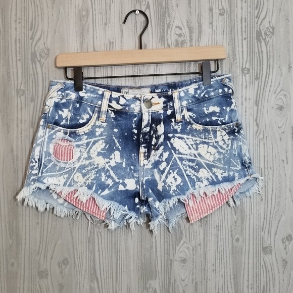 Free People Pants - Free People Shibori High Waist Cutoff Shorts 26